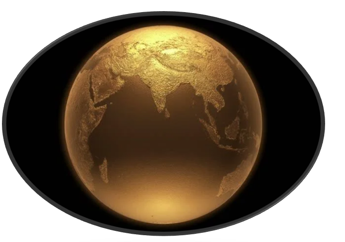 Earth covered in gold