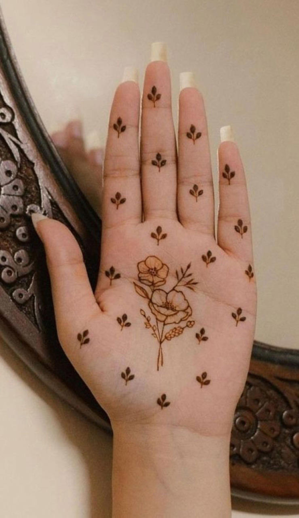 Floral Minimal Mehndi Design