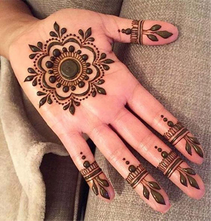 Gol Tikki Minimal Mehndi Design